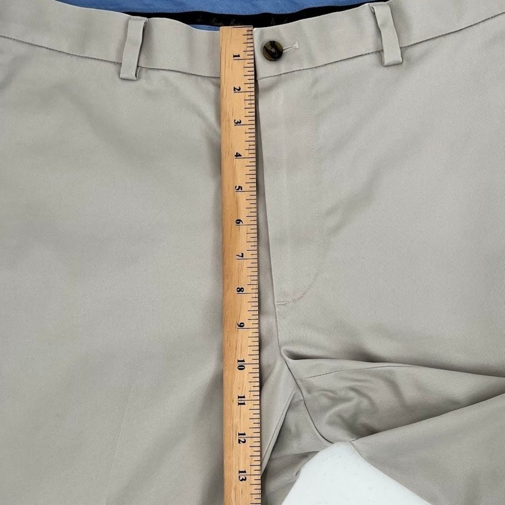 Brooks Brothers Clark Advantage Chino Pants Khaki Tan Mens 33x30* Stretch Cotton - Picture 6 of 9